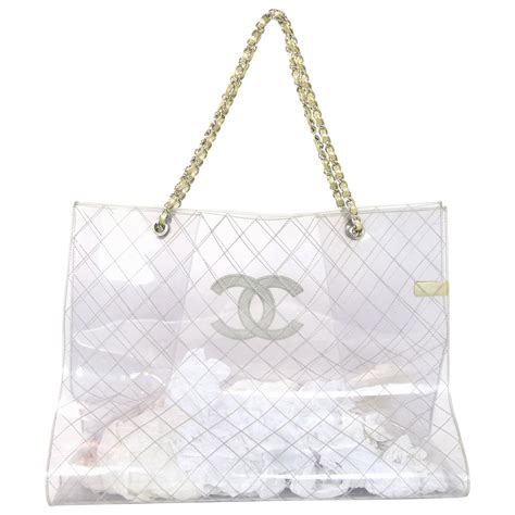 chanel pvc bag|chanel transparent tote bag.